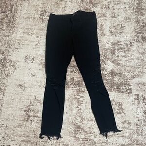 Abercrombie & Fitch Black Skinny Distressed Jeans